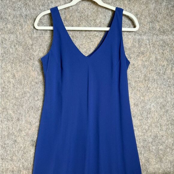 Positive Attitude Maxi Dress Women's 12 Blue 100% Polyester Sleeveless Pullover - Picture 2 of 4